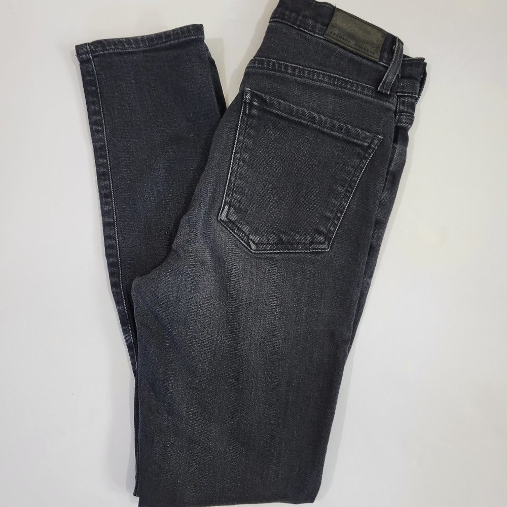 COH Olivia High Rise Button Fly Skinny Ankle Jean, Light Washed Black